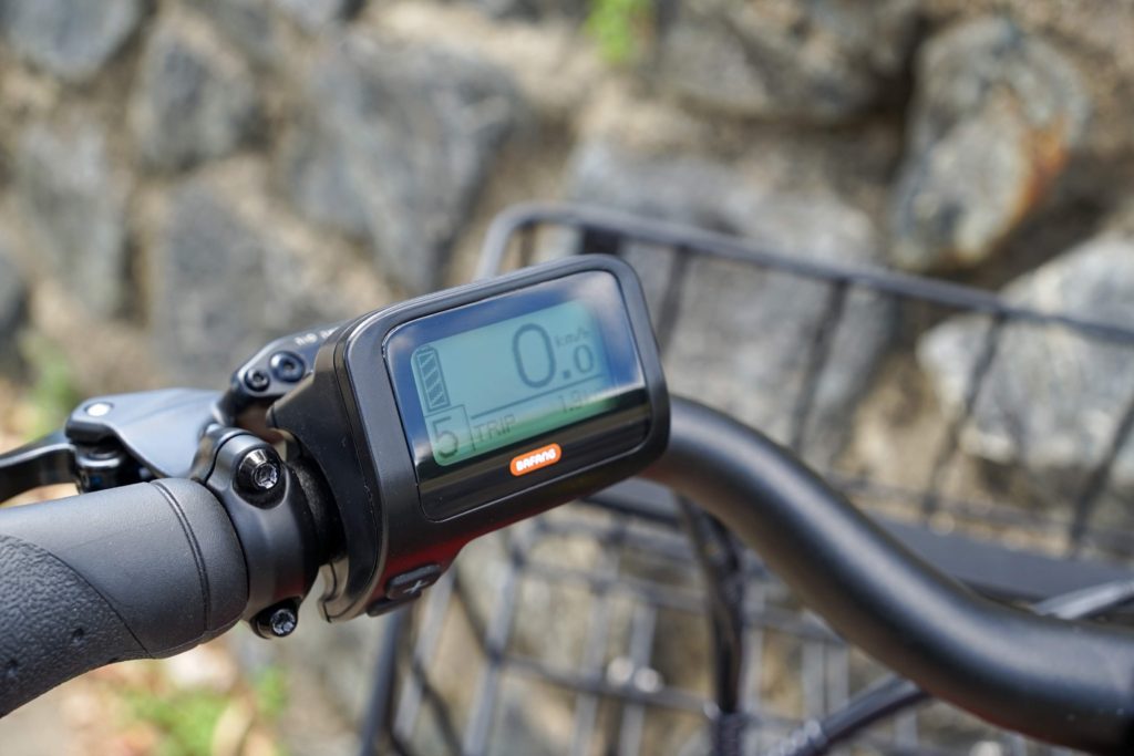 Electric Bike electric gear screen close up