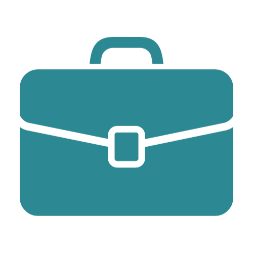 Turquoise Briefcase Icon
